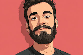 cartoon vector portrait or illustration