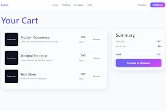 build modern ecom webiste frontend using react