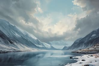 paint a real landscape oil painting on canvas