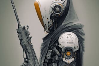 draw sci fi or fantasy concept art illustration character