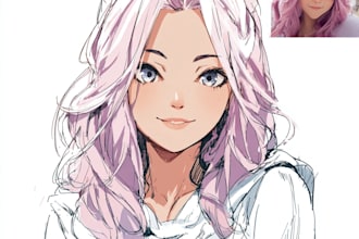 draw custom anime art of your oc, character, and fanart