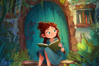 draw amazing children book illustration and kids book cover