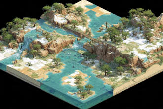 create a professional isometric map