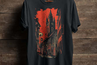 create a christian urban and church t shirt design