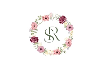 design a minimalist wedding logo, wedding monogram, initials