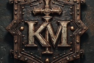 draw a medieval, fantasy, rpg gaming logo