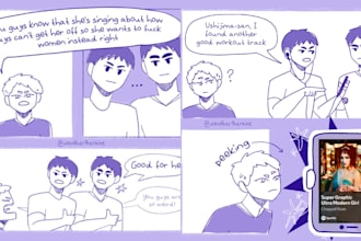 draw manga comic anime comic book illustration webtoon comic nfsw manga page