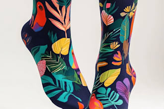 design custom and unique socks design
