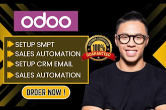 setup odoo automation odoo smtp email campaign automate CRM email