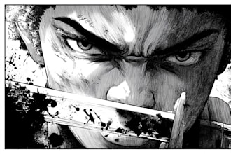 draw manga or coloured comic page for you