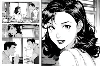 draw custom comic pages, manga or webtoons for you