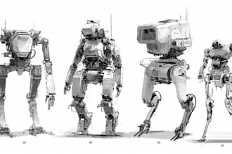 draw or design mechs robots concepts