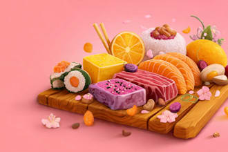draw a premium illustration for your food or product menu