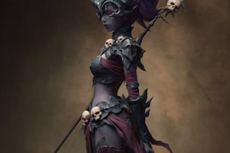draw horror and dark fantasy illustrations