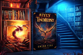 book cover design, fantasy cover, thriller cover