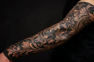 create a tattoo design of tattoo sleeve