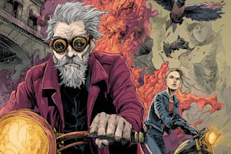comic book illustration with comic book illustrator