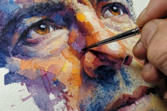draw outstanding watercolor portrait