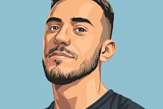 draw amazing vector cartoon portrait