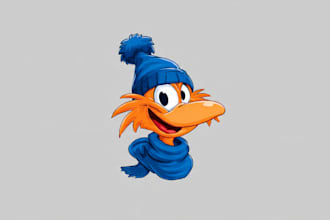 draw a cartoon logo, mascot, character