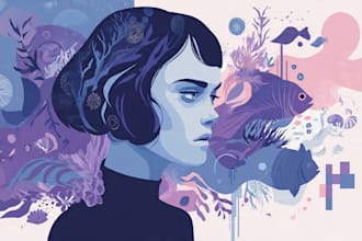 stunning illustration psychedelic, lifestyle, surrealism