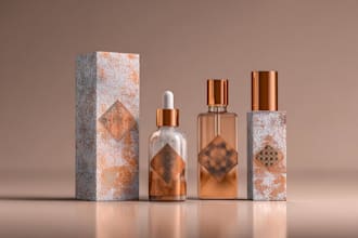 create a custom pouch label design and packaging box