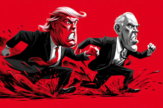 do a political themed cartoon