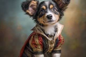 pet portrait into cute disney style