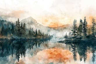 paint landscapes in watercolor