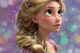 made a  disney cartoon portrait