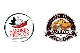 design restaurant, club, bar, bakery, bbq food logo with branding