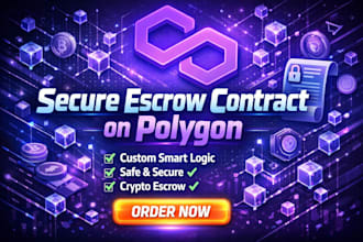 secure escrow contract on polygon with custom smart  logic crypto escrow