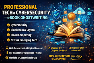 write your ebook on cybersecurity, crypto, blockchain, nft