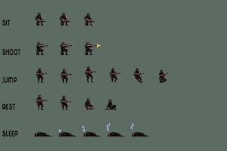 pixel art pixel art character pixel animation pixel sprite sheet nsfw 8bit 16bit