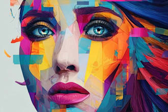 design expressive abstract art illustrations