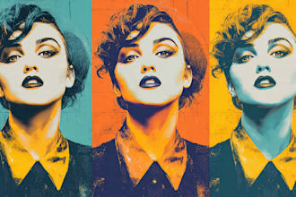draw comic pop art portrait