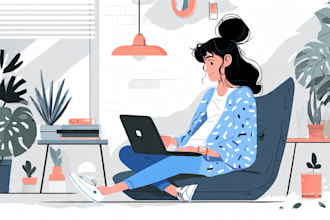 make cute vector characters illustrations