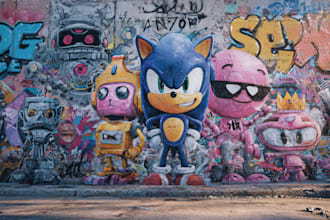 make real graffiti and characters on the wall