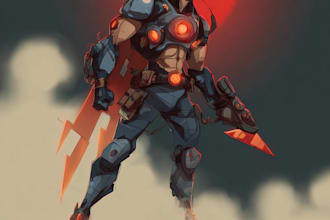 make drawing of super hero character