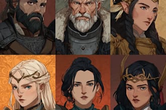 design custom dnd party portraits and group art