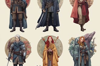 design custom dnd party portraits and group art