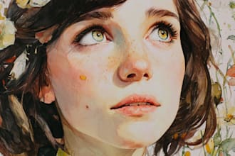 create a watercolor portrait
