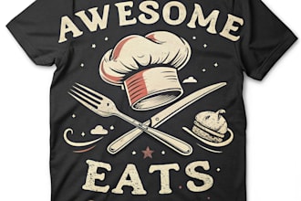 draw awesome custom food t shirt logo design