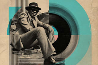 make vintage album cover for you