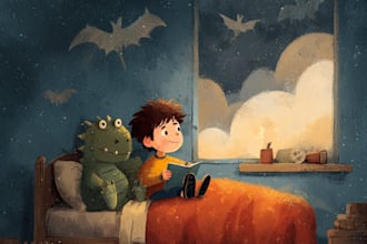 children story book illustration children story