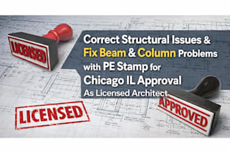 structural issues fix beam column pe stamp in chicago il as licensed architect