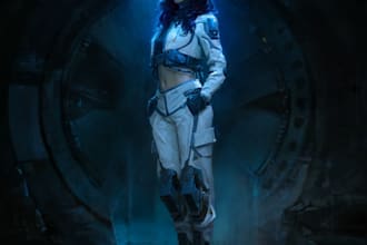 a sci fi character illustration or sci fi character
