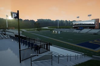 reconstruct 3d sport facility,baseball field, urban stadium, race track, cricket