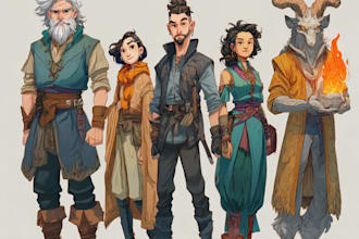 design custom dnd party portraits and group art