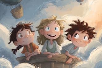 illustrate children story illustration KDP watercolor